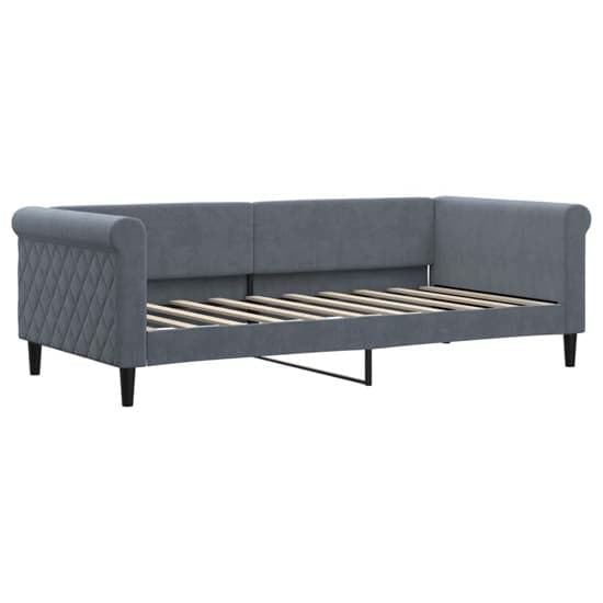 Flint Velvet Daybed With Trundle And Mattresses In Dark Grey_3