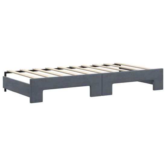 Flint Velvet Daybed With Trundle And Mattresses In Dark Grey_4