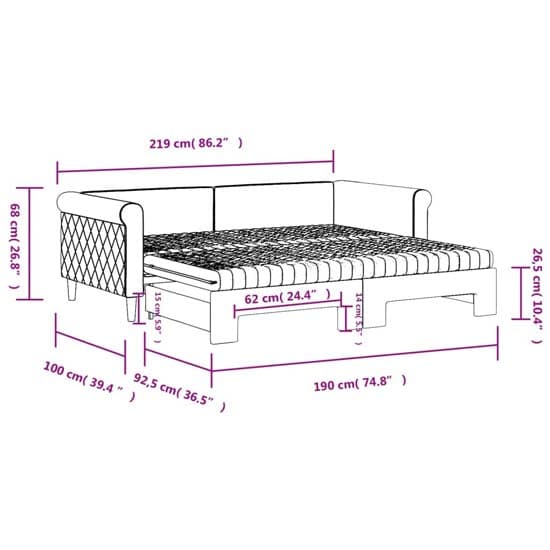 Flint Velvet Daybed With Trundle And Mattresses In Dark Grey_6