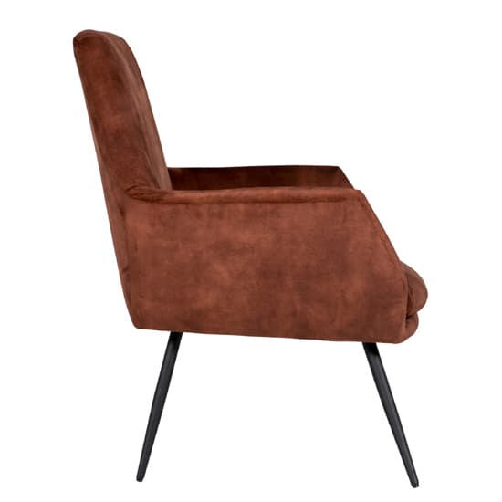 Flint Velvet Fabric Accent Chair In Rust_2