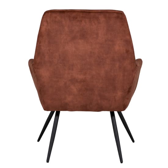 Flint Velvet Fabric Accent Chair In Rust_4