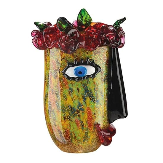 Flora Glass Set Of 2 Decorative Vase In Multicolor_2