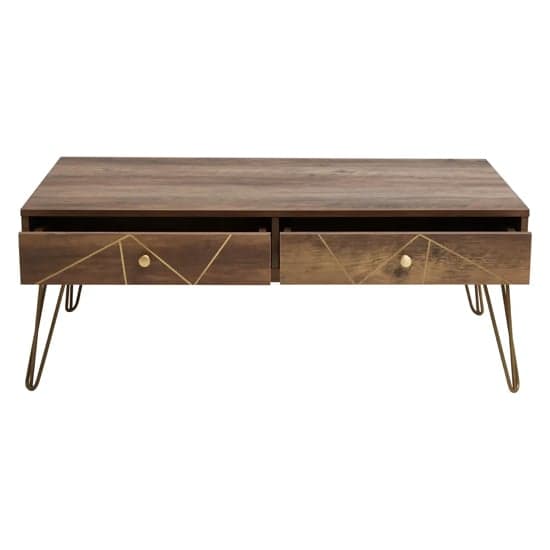 Flora Wooden Coffee Table With 2 Drawers In Veneering Effect_2