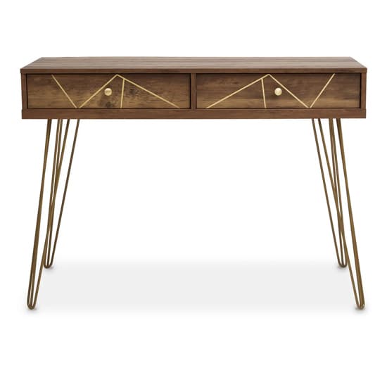 Flora Wooden Console Table With 2 Drawers In Veneering Effect_1