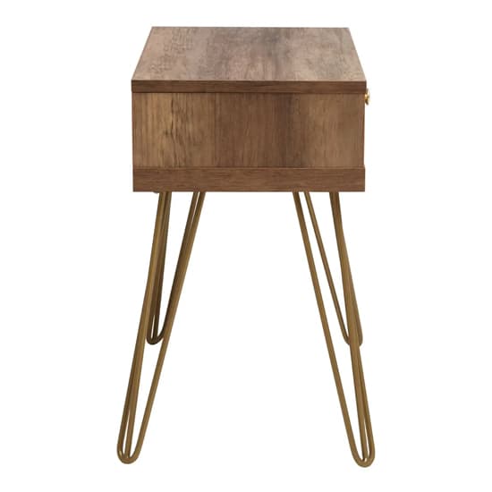 Flora Wooden Side Table With 1 Drawer In Veneering Effect_4