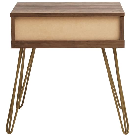 Flora Wooden Side Table With 1 Drawer In Veneering Effect_5