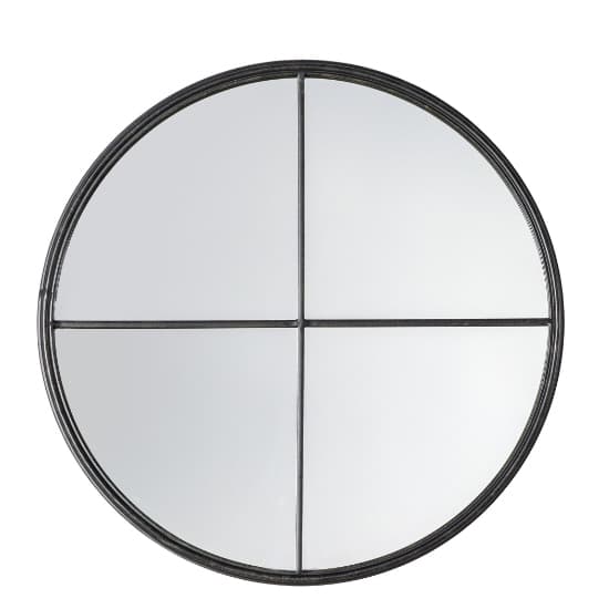 Florence Round Wall Mirror In Black_2