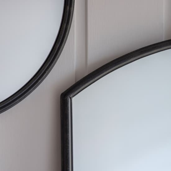 Florence Round Wall Mirror In Black_3