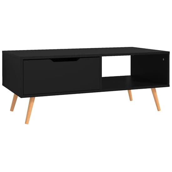 Floria Wooden Coffee Table With 1 Drawer In Black_2