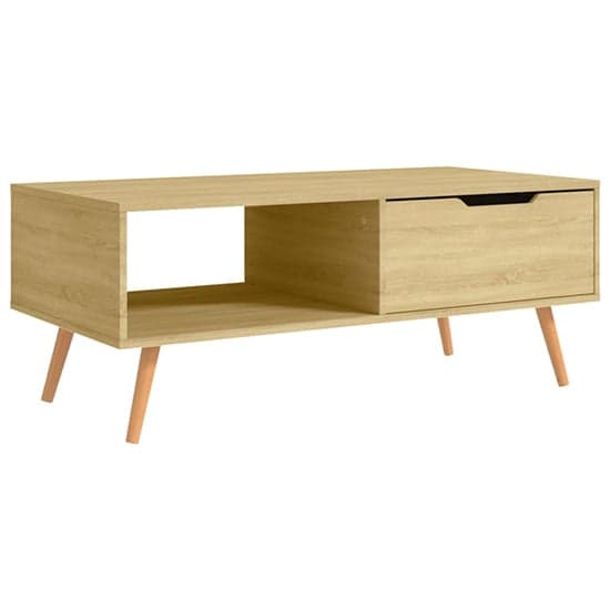 Floria Wooden Coffee Table With 1 Drawer In Sonoma Oak_2