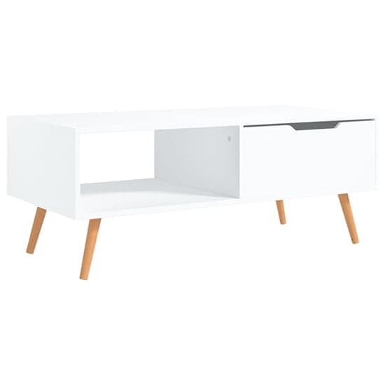 Floria Wooden Coffee Table With 1 Drawer In White_2