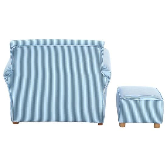 Floride Kids Rocker Chair With Foot Stool In Blue And White_2