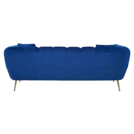 Florina Upholstered Velvet 3 Seater Sofa In Midnight Blue_4
