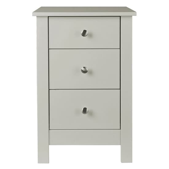 Flosteen Wooden 3 Drawers Bedside Cabinet In Soft Grey_2