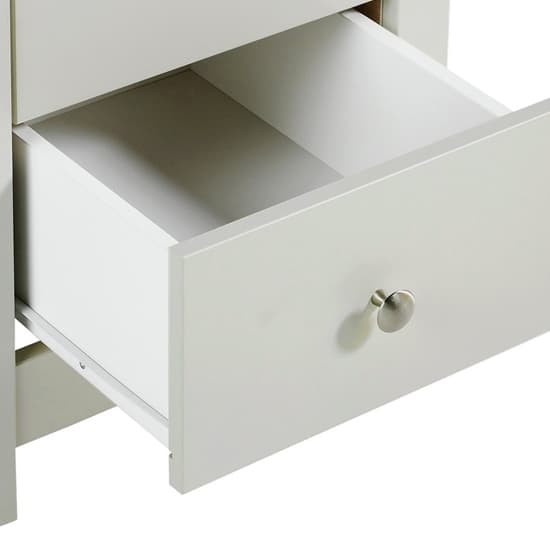 Flosteen Wooden 3 Drawers Bedside Cabinet In Soft Grey_3