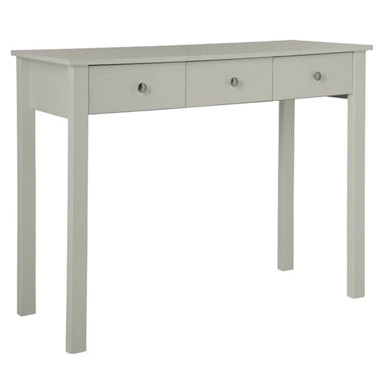Flosteen Wooden 3 Drawers Dressing Table In Soft Grey_1