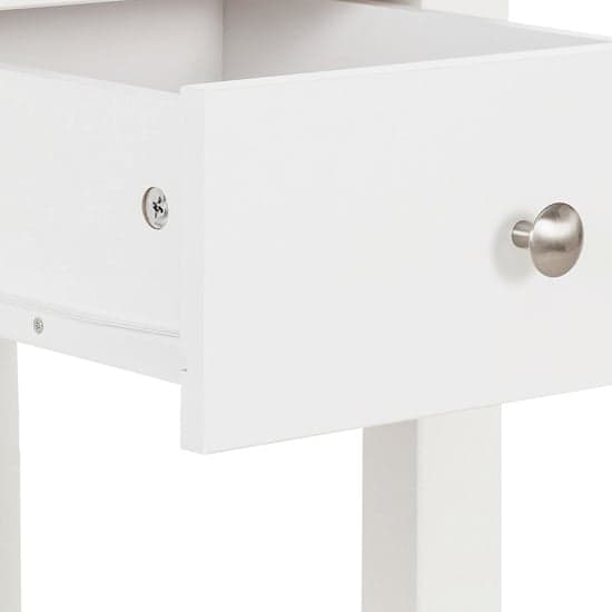 Flosteen Wooden 3 Drawers Dressing Table In White_4