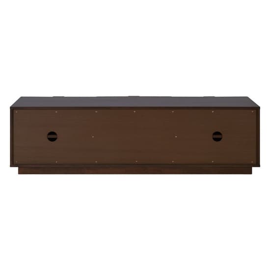 Fomalhaut Wooden TV Stand With Gold Metal Frame In Brown_7