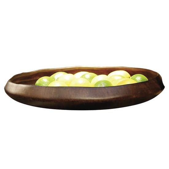 Forest Ceramic Round Decorative Bowl In Dark Brown_1