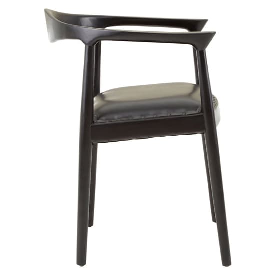 Formosa Black Leather Accent Chair With Wooden Frame_3
