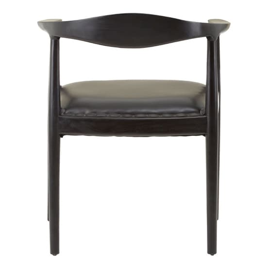 Formosa Black Leather Accent Chair With Wooden Frame_4