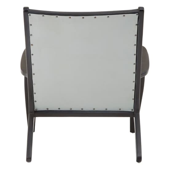 Formosa Grey Leather Bedroom Chair With Black Wooden Frame_3