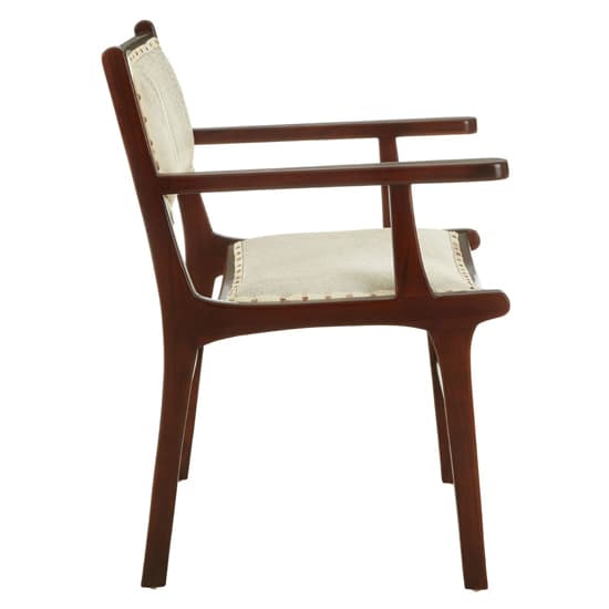 Formosa Rich Brown Leather Dining Chair With Wooden Frame_3