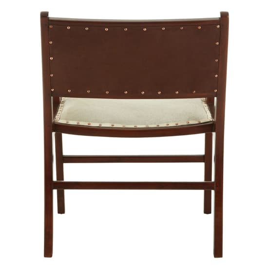 Formosa Rich Brown Leather Dining Chair With Wooden Frame_4