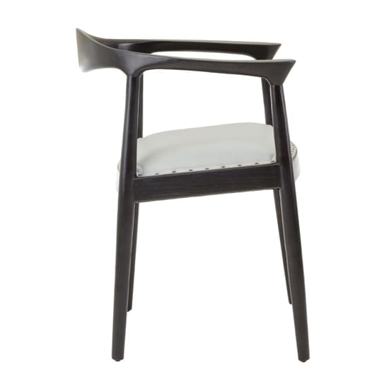Formosa White Leather Accent Chair With Black Wooden Frame_3