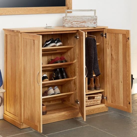Fornatic Extra Large Wooden Shoe Storage Cabinet In Mobel Oak_2