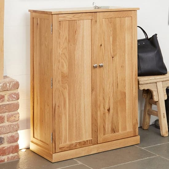 Fornatic Large Wooden Shoe Storage Cabinet In Mobel Oak_1