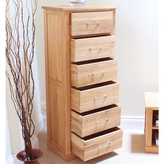 Fornatic Wooden Chest Of Drawers In Mobel Oak With 6 Drawers_2