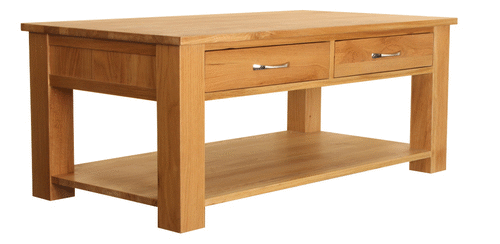 Fornatic Wooden Coffee Table In Mobel Oak With 4 Drawers_2