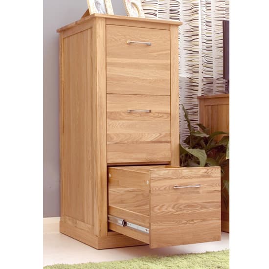 Fornatic Wooden Filing Cabinet In Mobel Oak With 3 Drawers_2