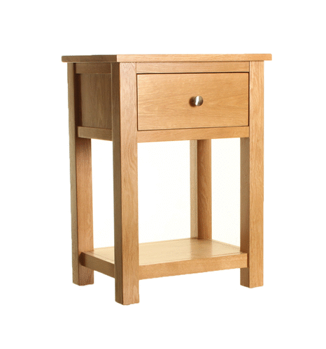 Fornatic Wooden Lamp Table In Mobel Oak With 1 Drawer_3
