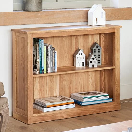 Fornatic Wooden Low Bookcase In Mobel Oak_1
