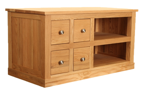 Fornatic Wooden TV Stand In Mobel Oak With 4 Drawers 1 Shelf_2
