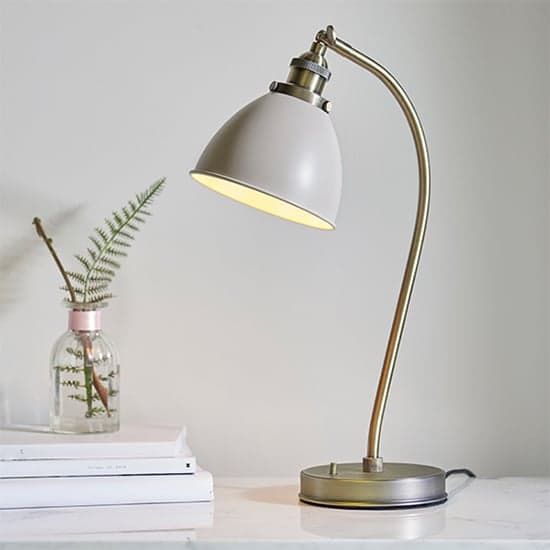 Franklin Task Table Lamp In Taupe And Antique Brass_1