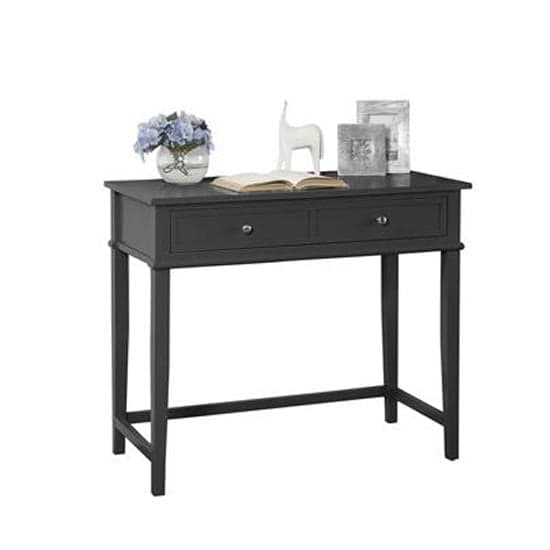 Franklyn Wooden Laptop Desk With 2 Drawers In Black_2