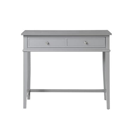 Franklyn Wooden Laptop Desk With 2 Drawers In Grey_3