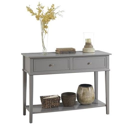 Fishtoft Wooden Console Table In Grey_2