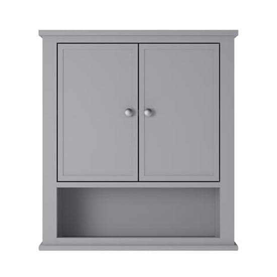 Franklyn Wooden Storage Wall Cabinet With 2 Doors In Grey_3