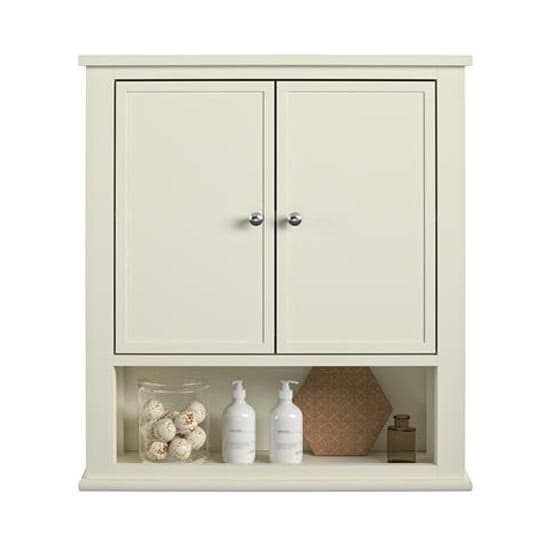 Franklyn Wooden Storage Wall Cabinet With 2 Doors In White_2