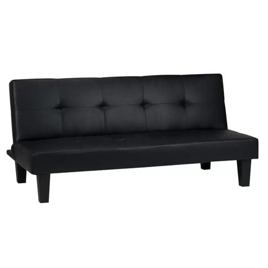 Franklins Faux Leather Sofa Bed In Black_3