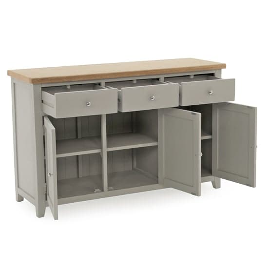 Freda Wooden Sideboard With 3 Doors 3 Drawers In Grey And Oak_2