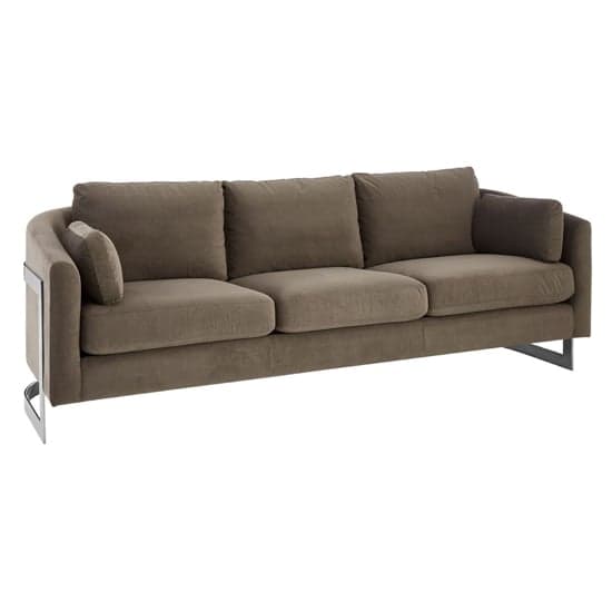 Freeda Upholstered Fabric 3 Seater Sofa In Grey_2