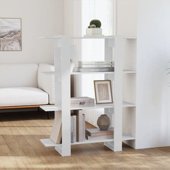 Frej Wooden Bookshelf And Room Divider In White_2