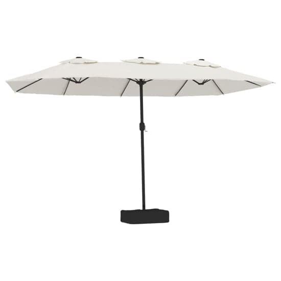 Fremont Double-Head Fabric Parasol In Sand White_2