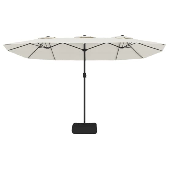 Fremont Double-Head Fabric Parasol In Sand White_4