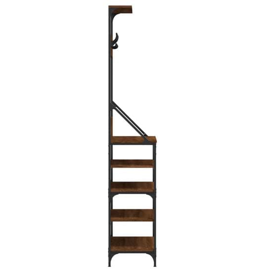 Fremont Wooden Clothes Rack With Shoe Storage In Brown Oak_5